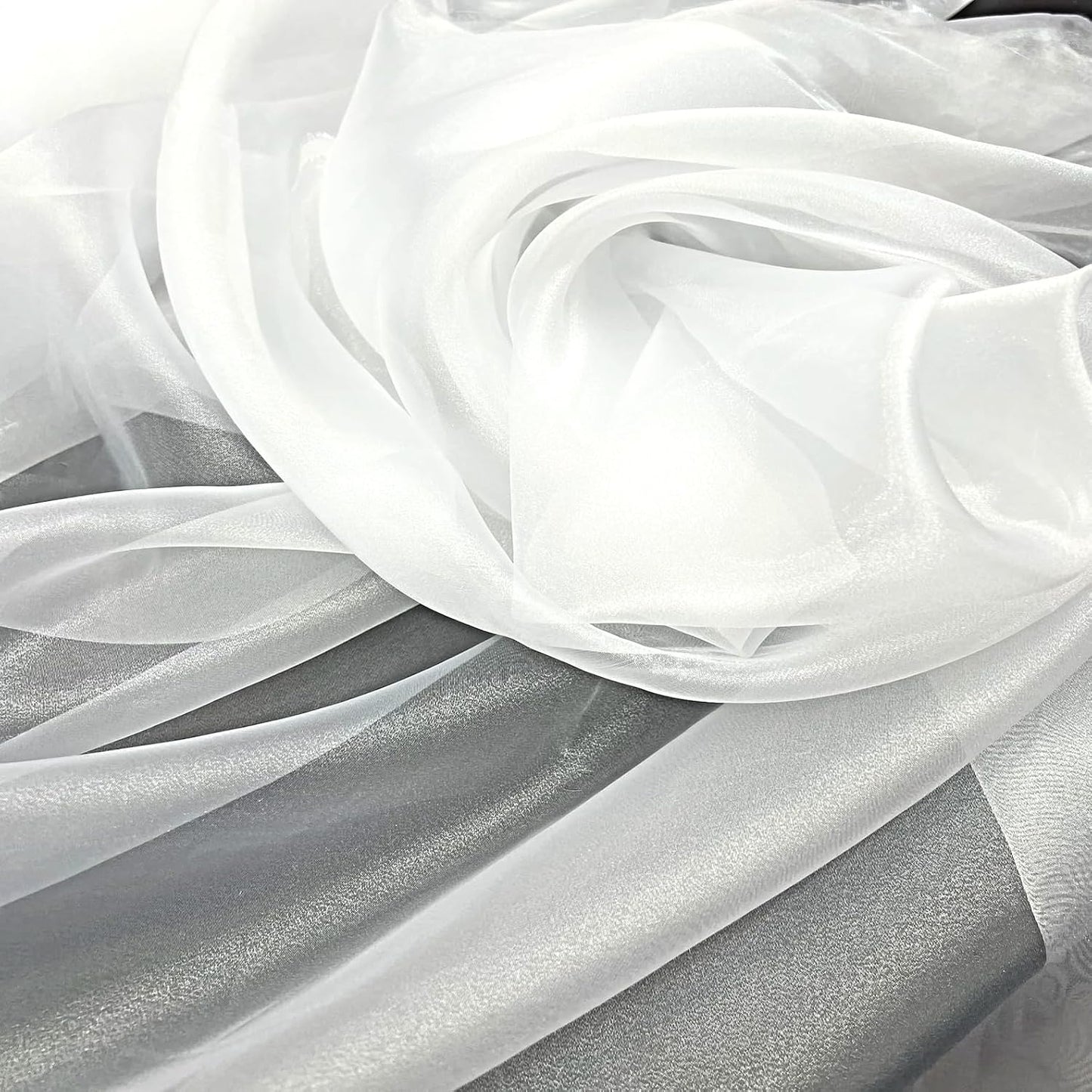 Party Favors Plus White Sheer Organza Fabric 54in X 30ft