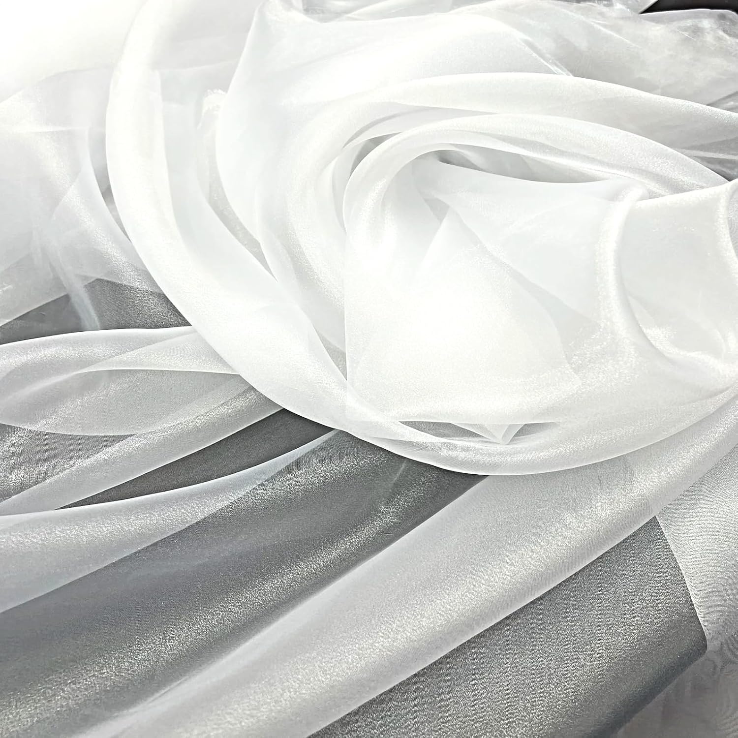 Party Favors Plus White Sheer Organza Fabric 54in X 30ft