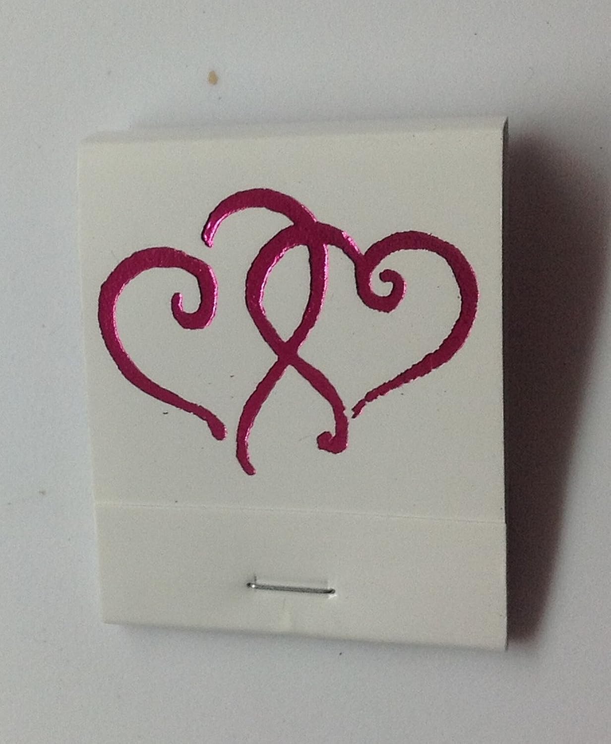 Party Favors Plus White Matchbooks Printed Hearts Red 50 Count