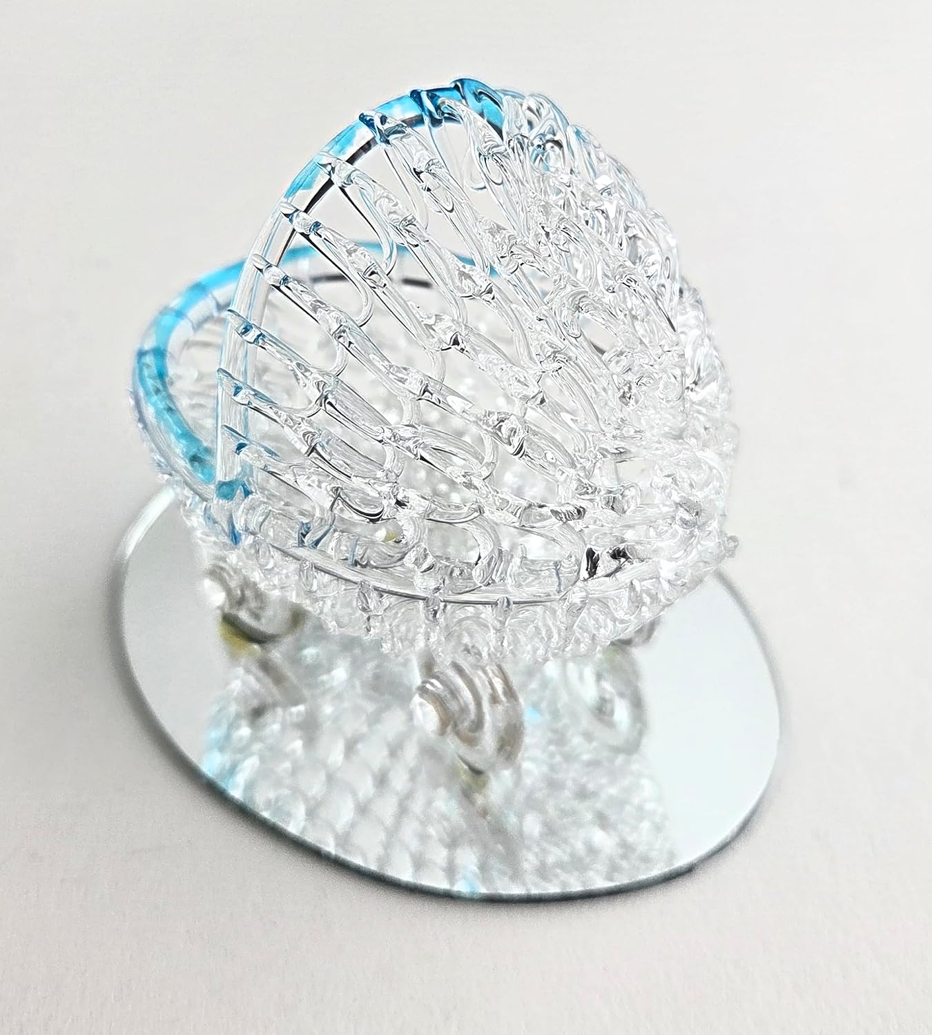 Party Favors Plus Clear Polyresin Crystal Baby Bassinet Figurine 3 Inch Set of 2