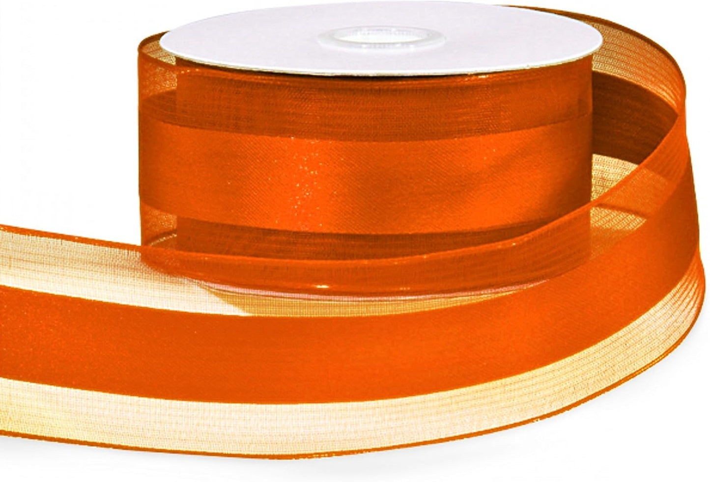 Party Favors Plus Orange Organza and Satin Ribbon 1.5in 25 Yards