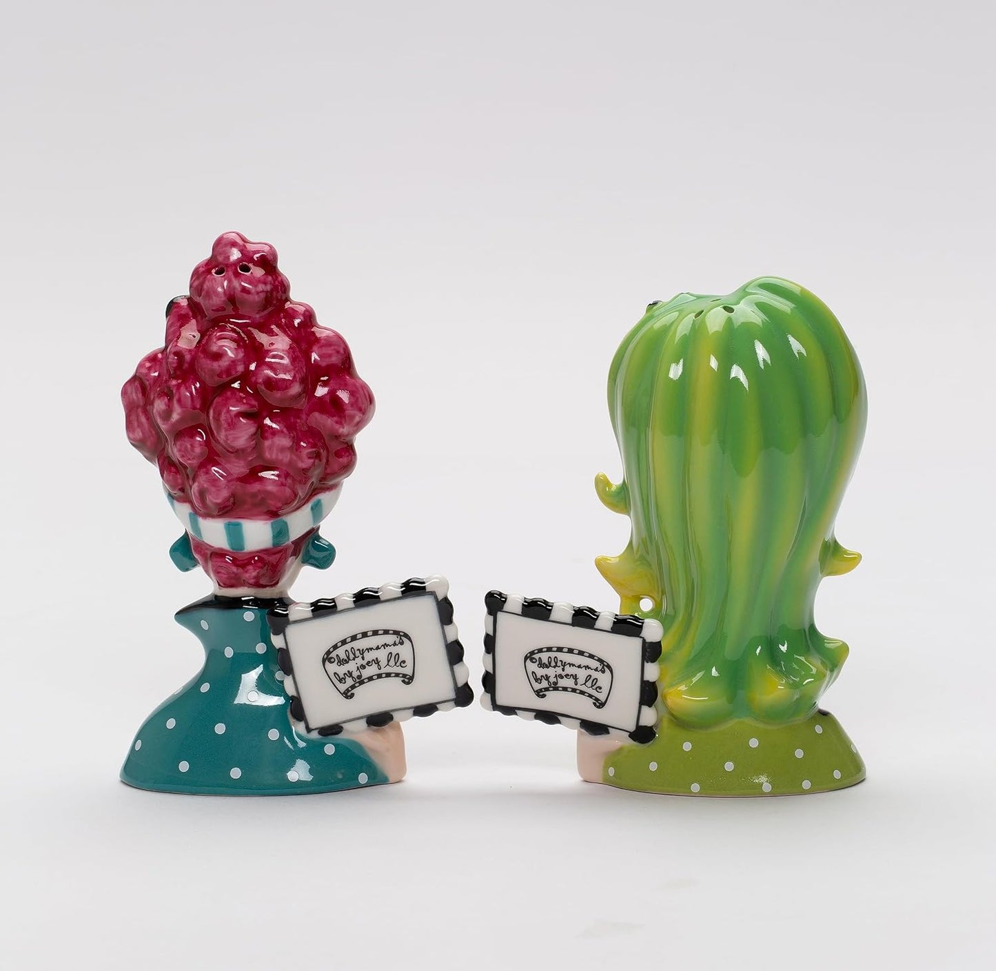 Cosmos Gifts Fine Porcelain Dollymama's Lady Perfection-Spicy Salt & Pepper Shaker Set 4-7/8" H