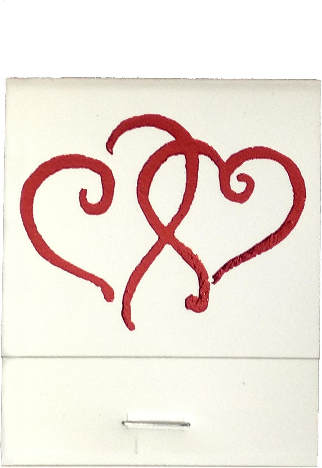 Party Favors Plus White Matchbooks Printed Hearts Red 50 Count