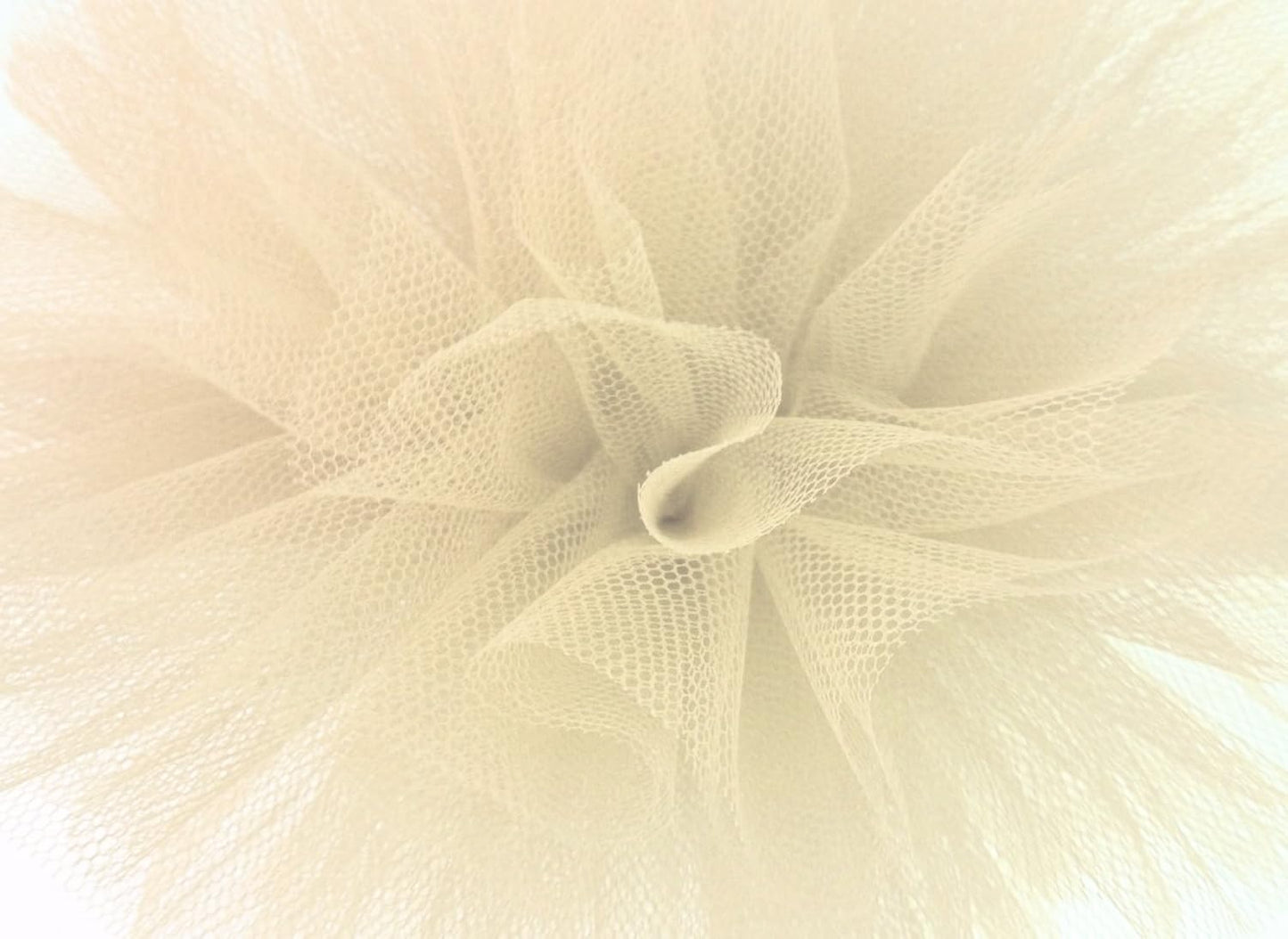 Party Favors Plus Ivory Sheer Tulle Fabric Roll 54in X 100ft