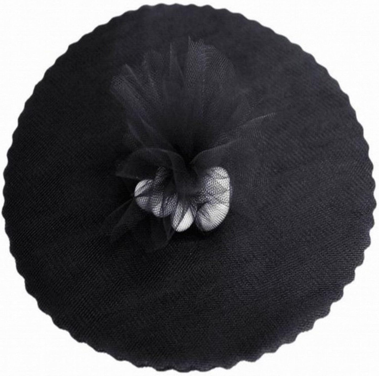 Party Favors Plus Black Scalloped Tulle Circles 9 Inches 50 Count
