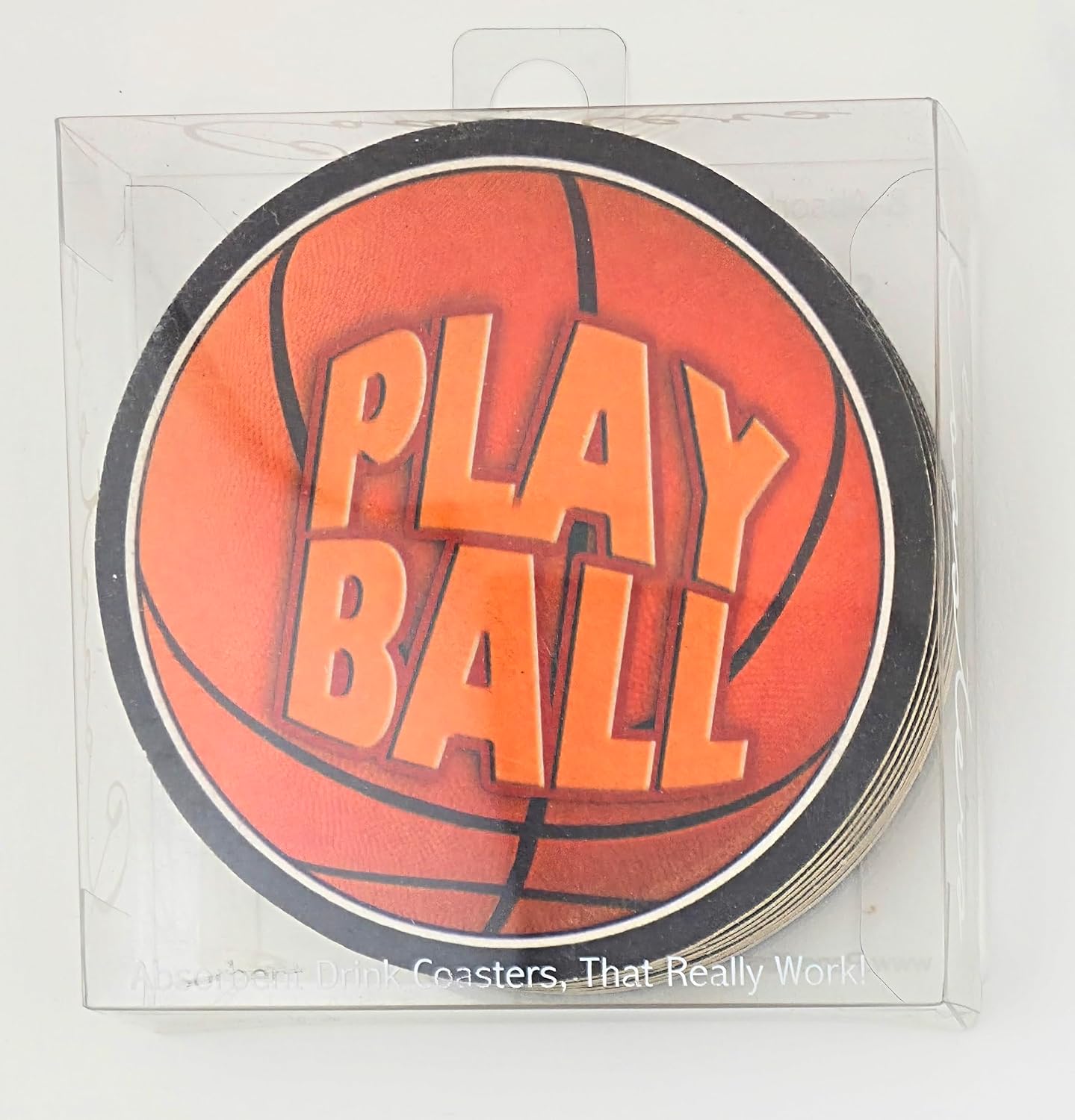 Party Favors Plus Multicolor Paper Coasters Basketball Motif 8 Count