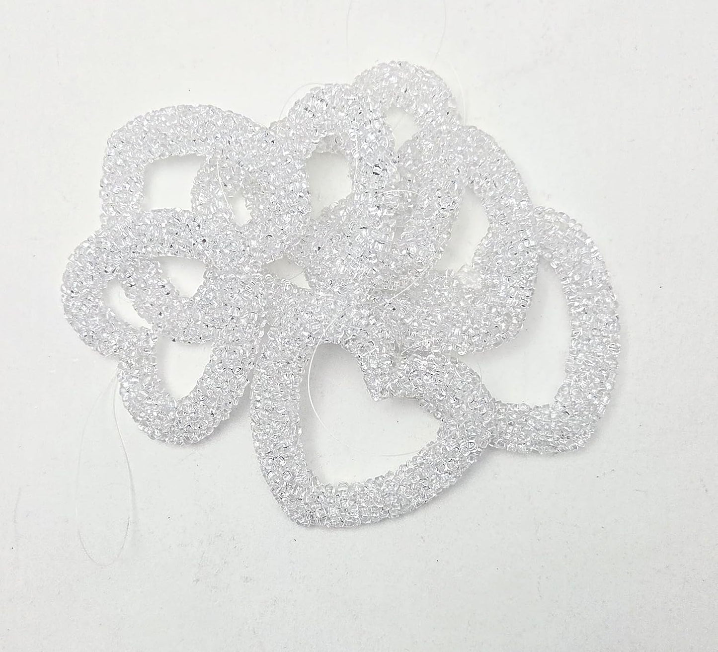 Party Favors Plus Heart Hanging Ornaments Clear Plastic 3 Inch 7 Piece