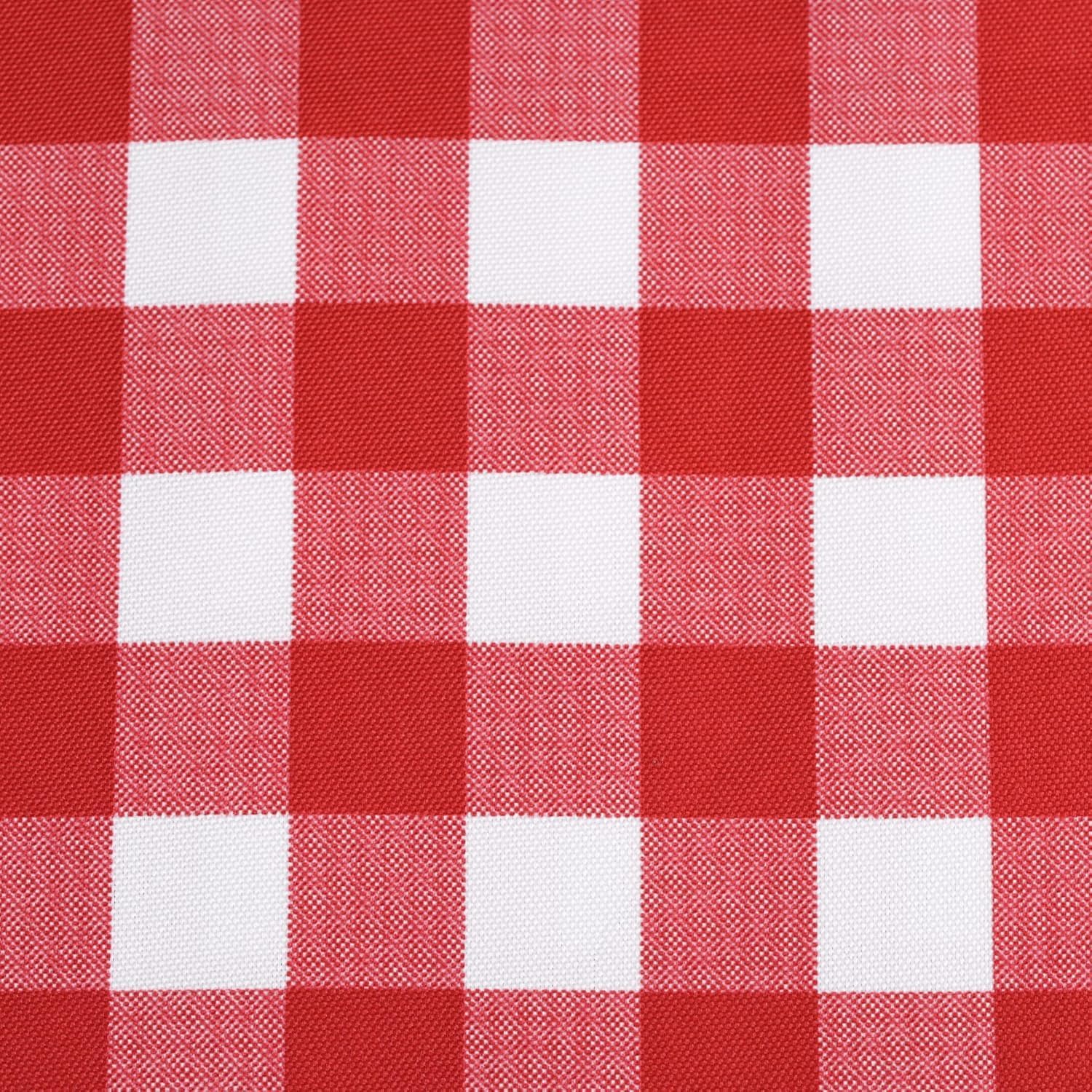Party Favors Plus Tango Red Checker Round Tablecloth 60 In