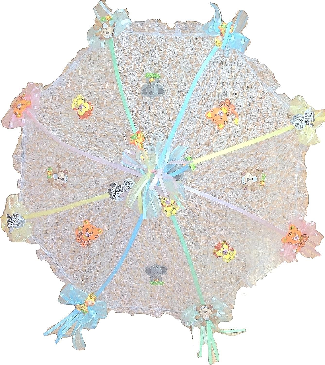 Party Favors Plus White Lace Umbrella Parasol 36 Inches