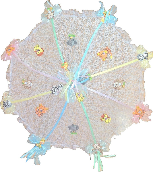 Party Favors Plus White Lace Umbrella Parasol 36 Inches