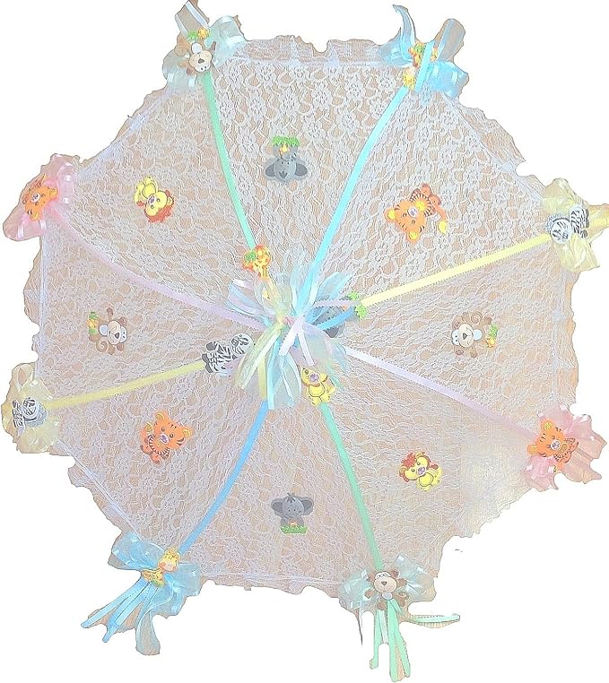 Party Favors Plus White Lace Umbrella Parasol 36 Inches