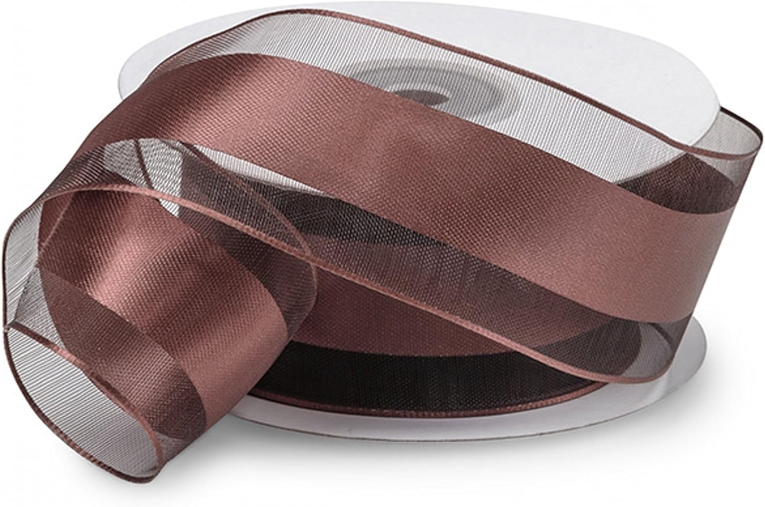 Party Favors Plus Brown Organza and Satin Ribbon 1.5in 25 Yards