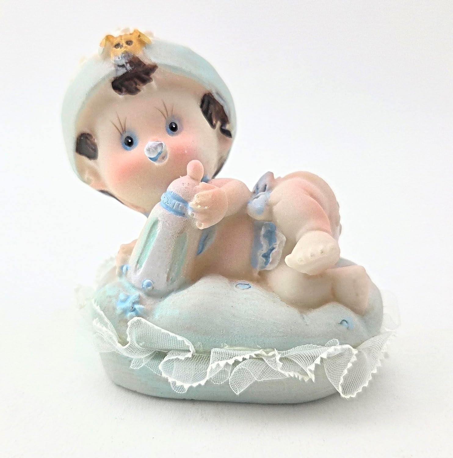Party Favors Plus Baby Boy on Pillow Figurines Multicolor Polyresin 3 Inch Set of 2