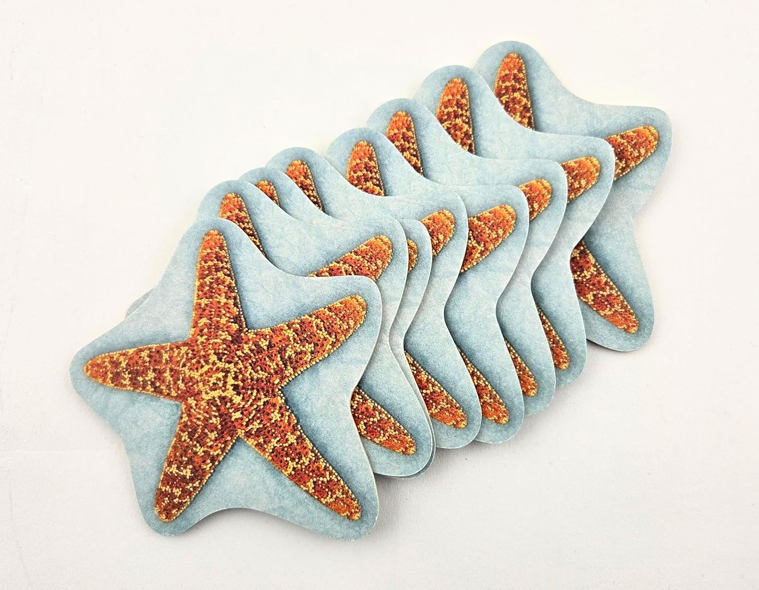 Party Favors Plus Blue Paper Coasters Starfish Design 8 Count