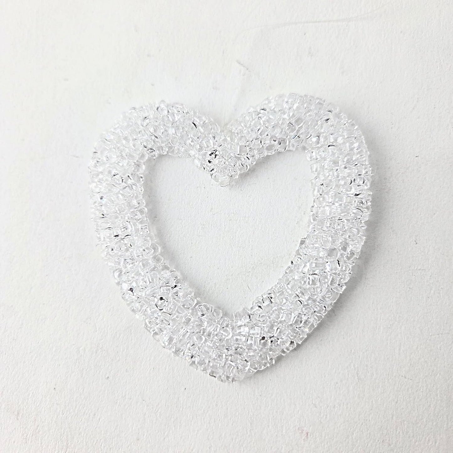 Party Favors Plus Heart Hanging Ornaments Clear Plastic 3 Inch 7 Piece