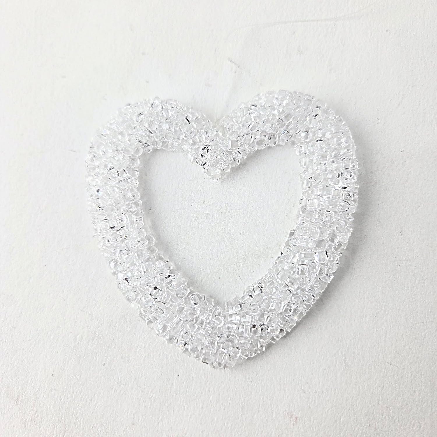 Party Favors Plus Heart Hanging Ornaments Clear Plastic 3 Inch 7 Piece