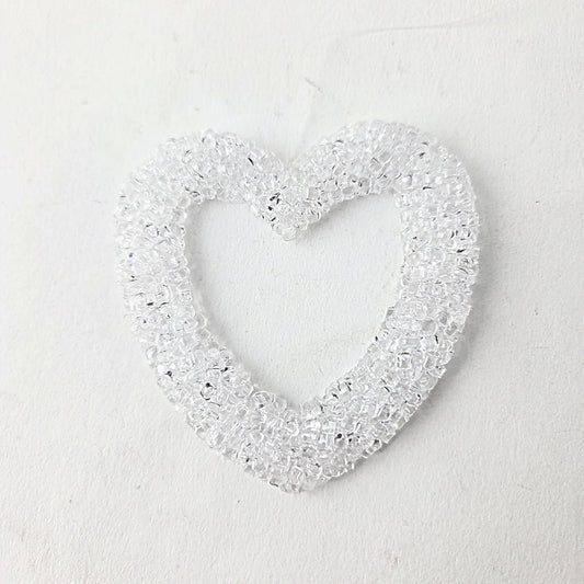 Party Favors Plus Heart Hanging Ornaments Clear Plastic 3 Inch 7 Piece