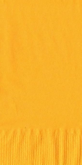 Party Favors Plus Plain Harvest Yellow Dinner Hand Towel Napkins 50 Count