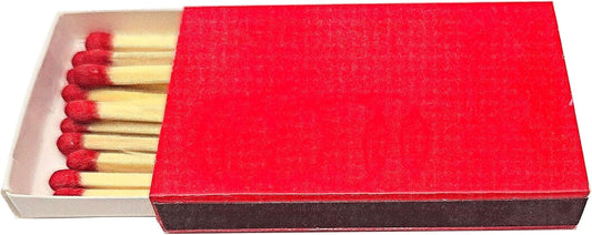 Party Favors Plus Plain Red Cover Wooden Matches Box 50 Count