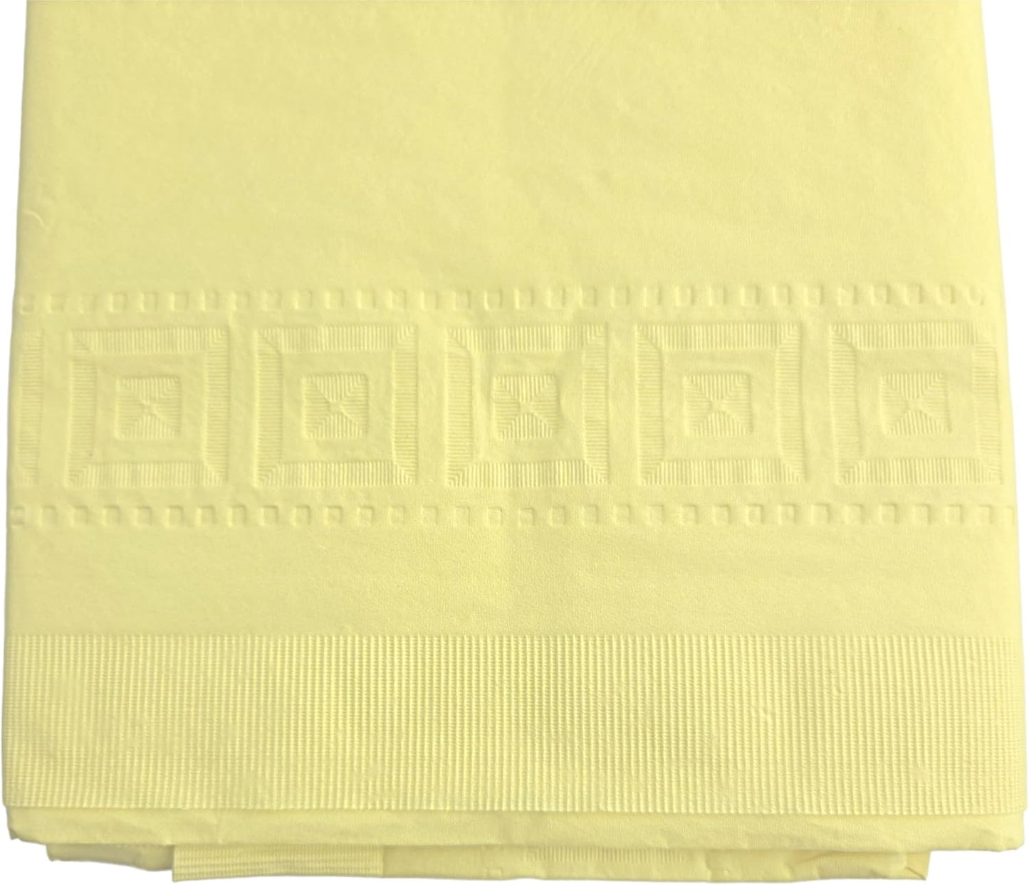 Party Favors Plus Yellow Paper Tablecloth Rectangular 54x108 Inch 2 Pack