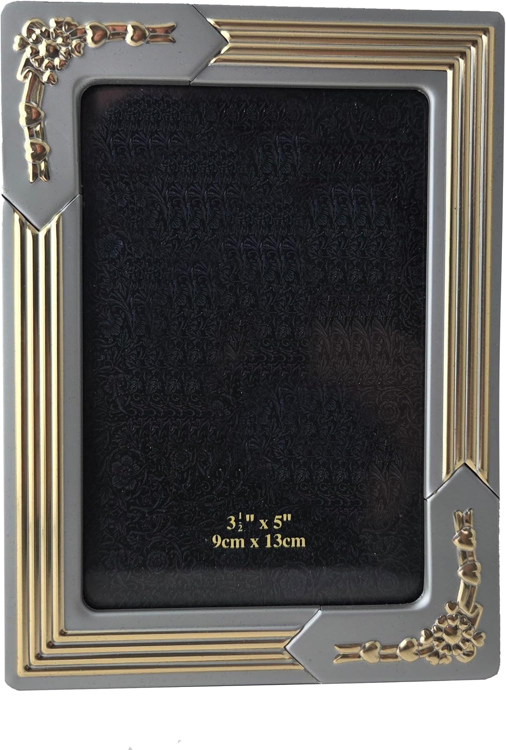 Party Favors Plus Silver Gold Metal Photo Frame 3.5x5 Inch Set of 2