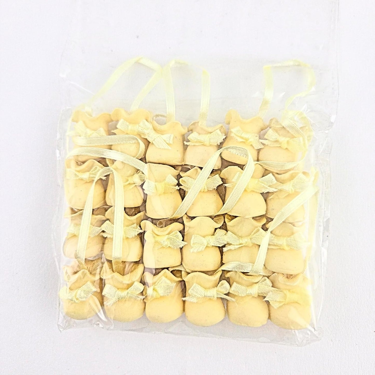 Party Favors Plus Cold Porcelain Bootie Capias Figurines Yellow 12 Count