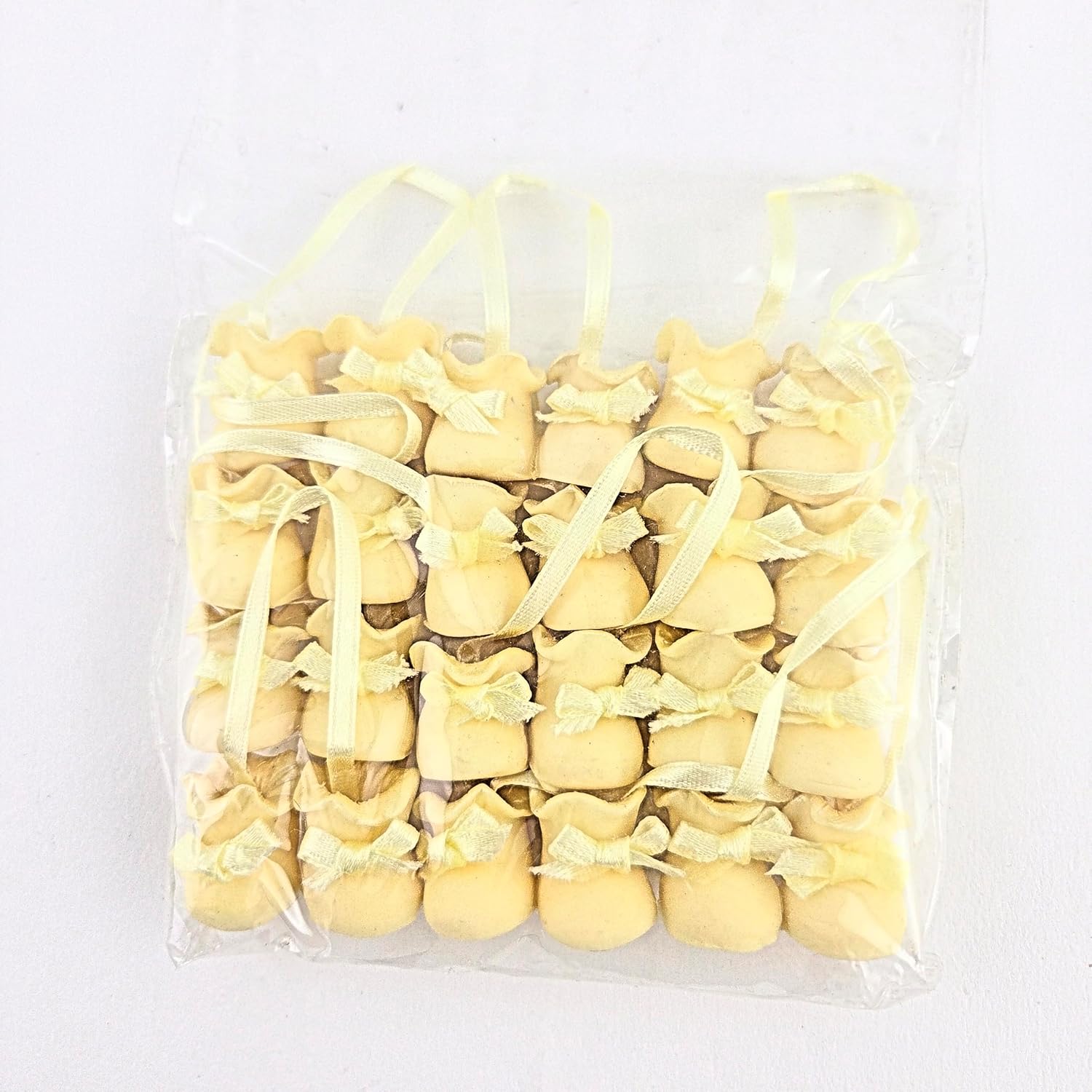 Party Favors Plus Cold Porcelain Bootie Capias Figurines Yellow 12 Count