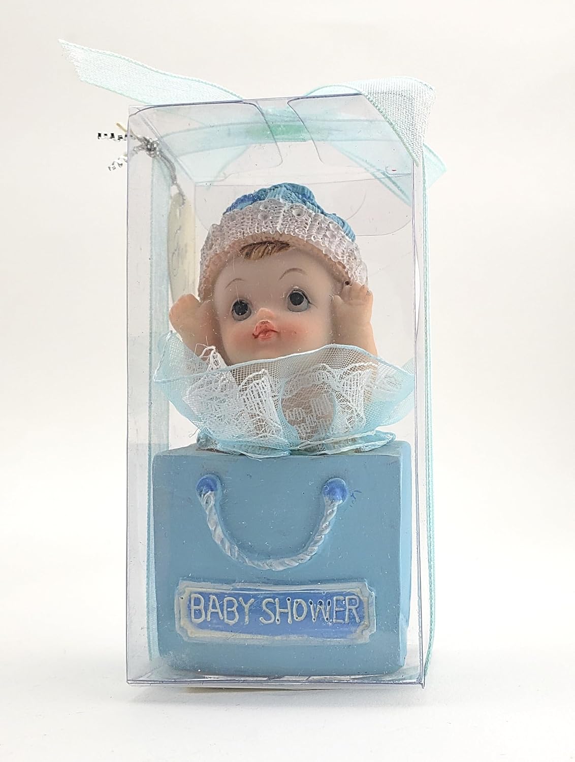 Party Favors Plus Blue White Polyresin Baby Figurine 3.75 Inch Set of 2