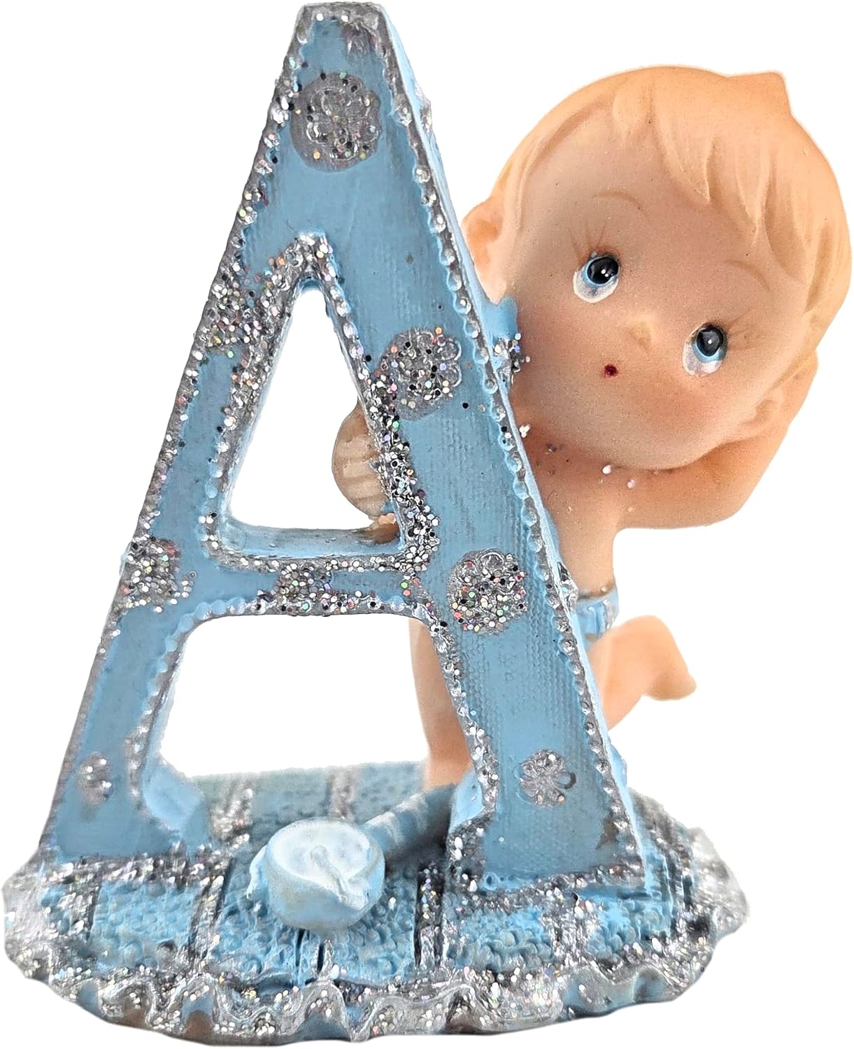 Party Favors Plus Polyresin Baby Letter Figurines Multicolor 2.5 Inch 4 Count