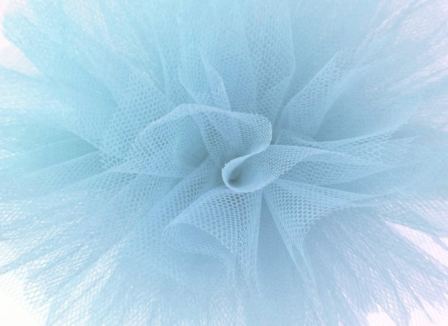 Party Favors Plus Light Blue Sheer Tulle Fabric Roll 54in X 100ft