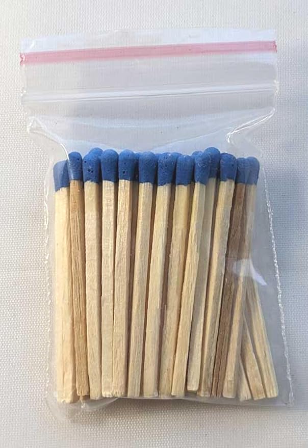 Party Favors Plus Multicolor Wooden Match Sticks 1000 Count 2" with 50 Matchboxes Royal Blue