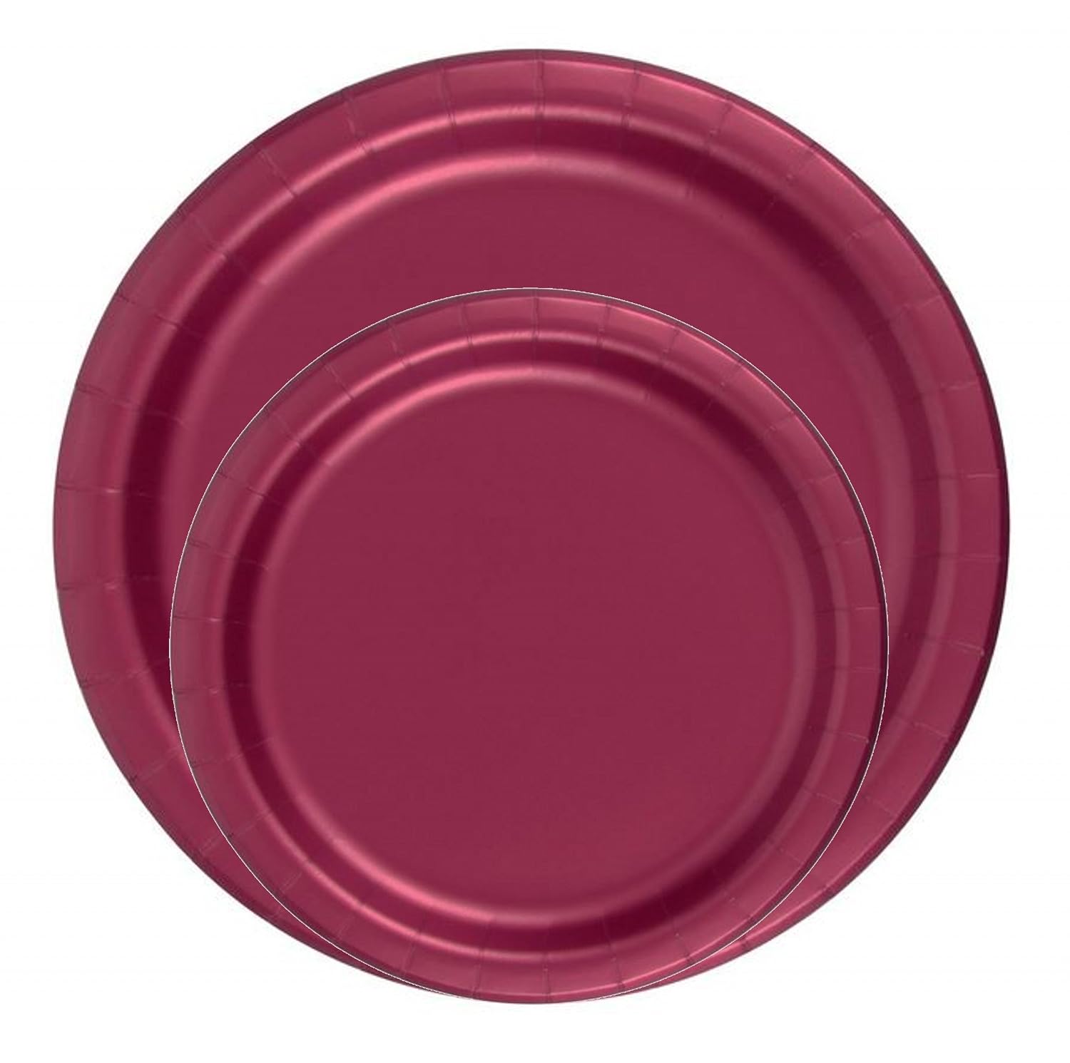 Party Favors Plus Burgundy Wax Coated Paper Dessert Plates 240 Count