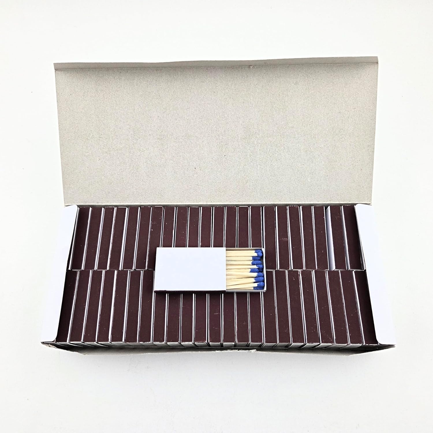 Party Favors Plus Wooden Matches White Box Royal Blue Tips 50 Count