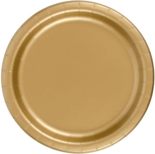 Party Favors Plus Gold Paper Plates 24 Count