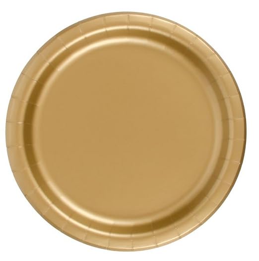Party Favors Plus Dessert Cake Paper Plates Gold 240 Count