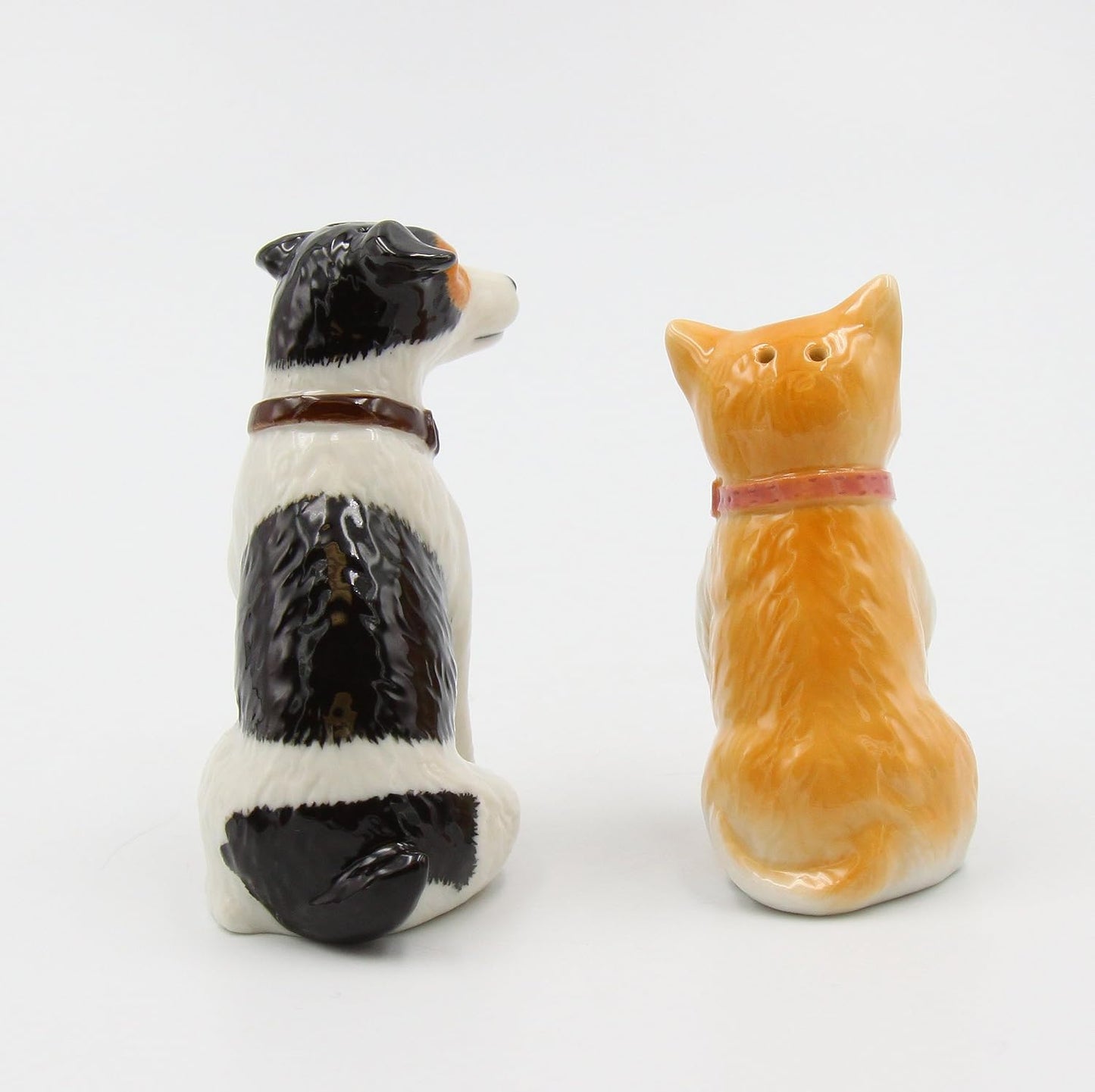 Cosmos Gifts Fine Porcelain Dog and Cat Salt and Pepper Shakers Set 3-3/8" H