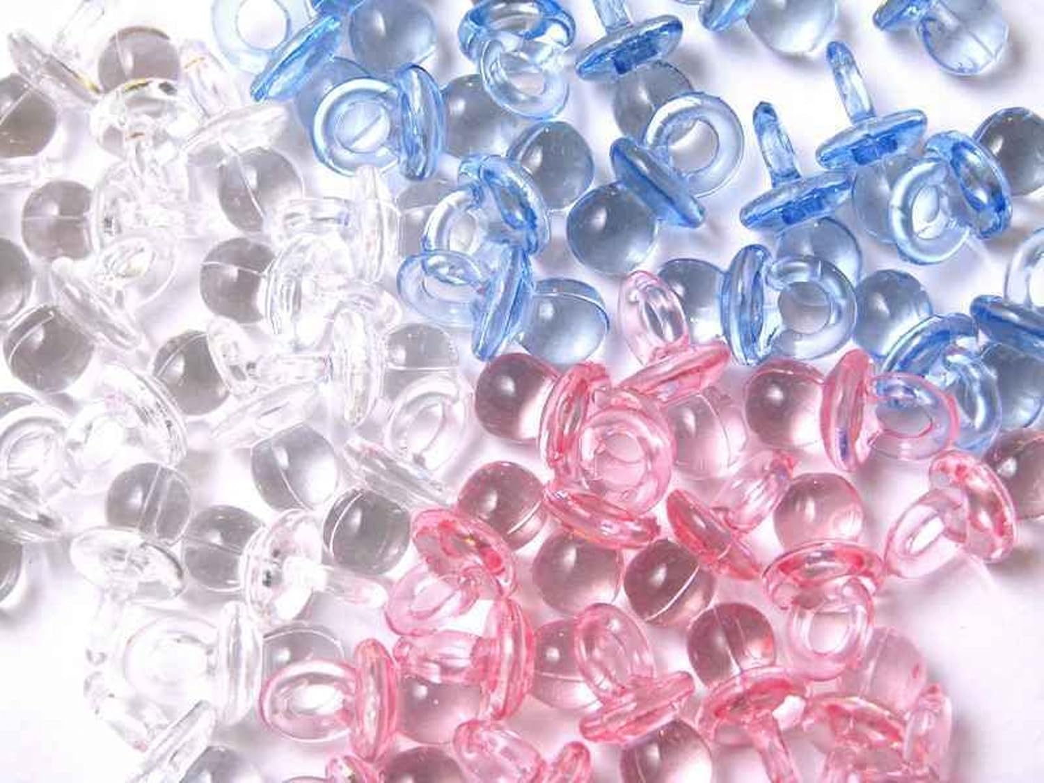Party Favors Plus Pink Plastic Pacifiers Baby Shower Favor 24 Count