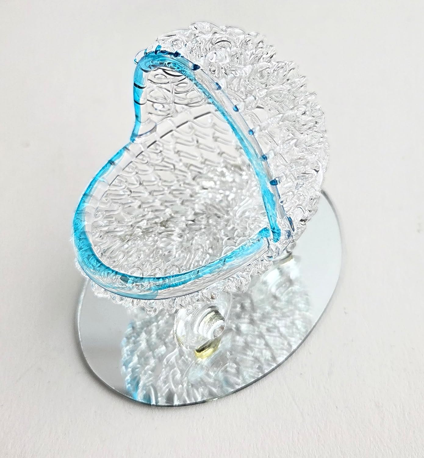 Party Favors Plus Clear Polyresin Crystal Baby Bassinet Figurine 3 Inch Set of 2