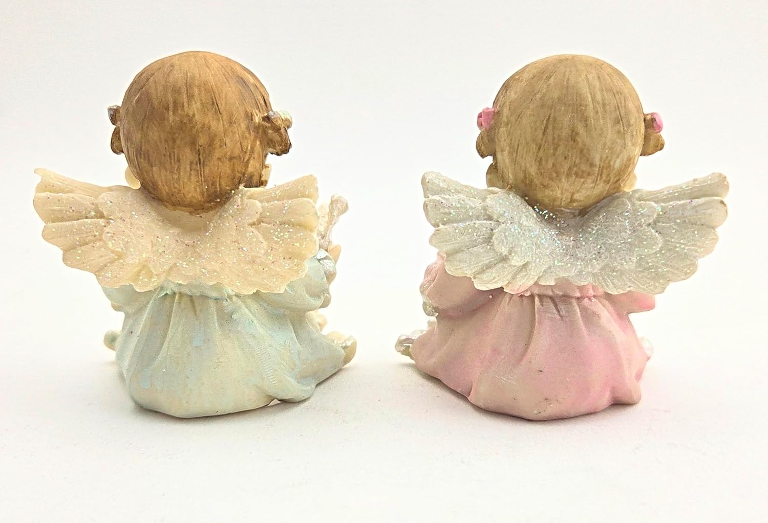 Party Favors Plus Baby Angel Figurines Pink Blue 2 Piece