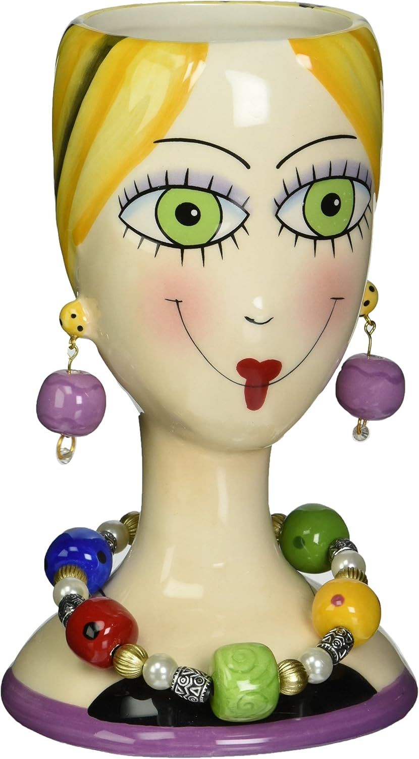 Appletree Design Ceramic Sugar High Social Vase Lady Figurine 6-1/4" H
