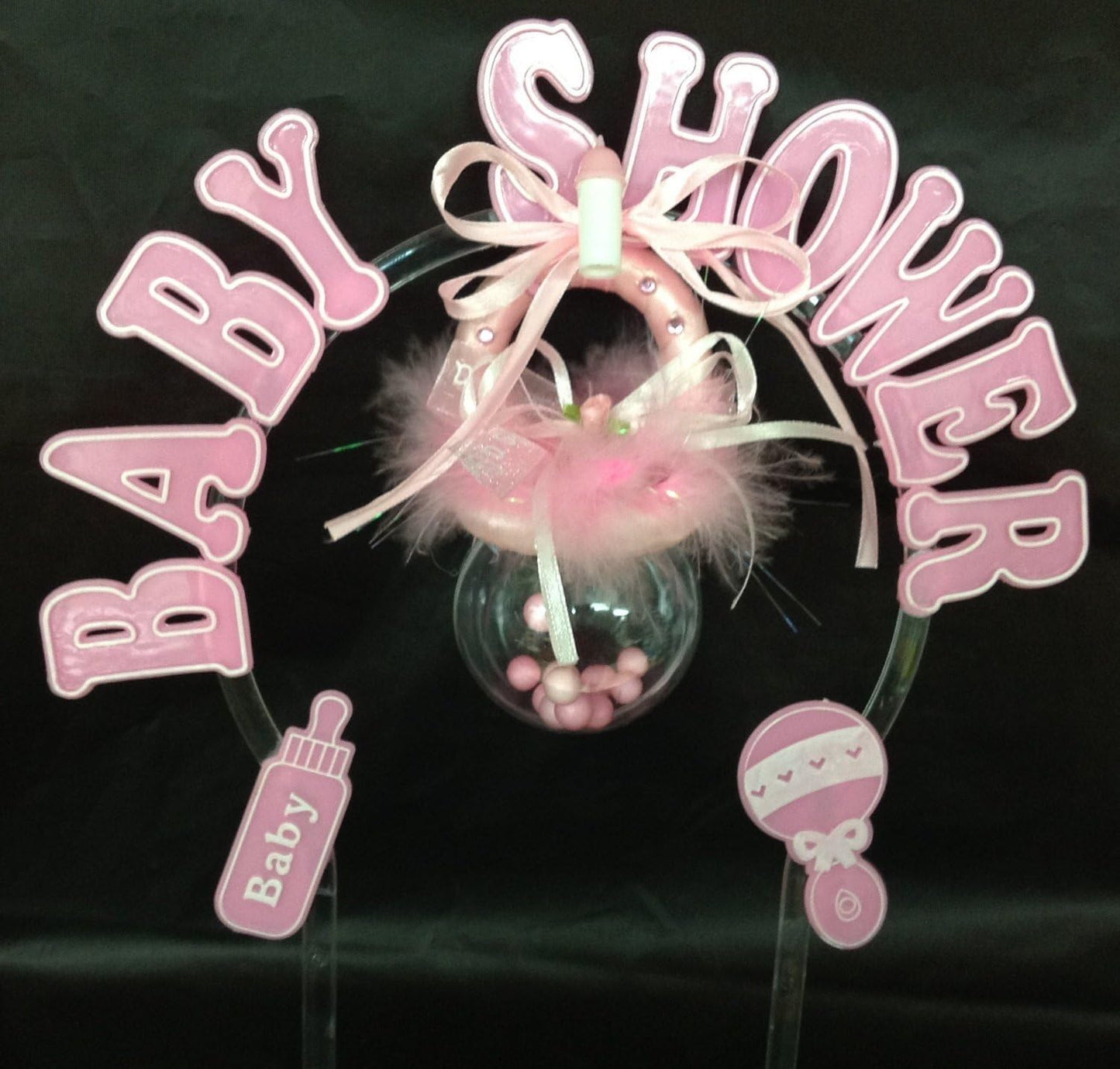Party Favors Plus Pink Plastic Large Pacifier Baby Shower Cake Topper 9 Inch