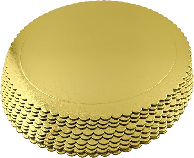 Party Favors Plus Round Cake Boards Gold Foil Scalloped 16 Inch 10 Count