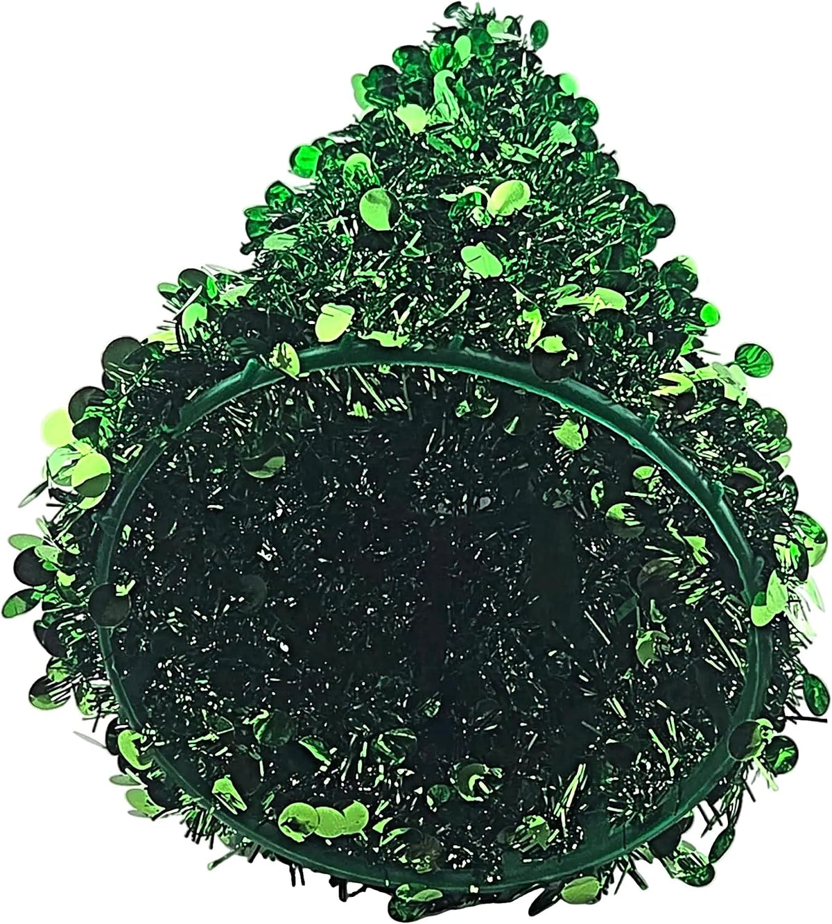 Green Tinsel Christmas Tree Table Centerpiece, 1 Piece
