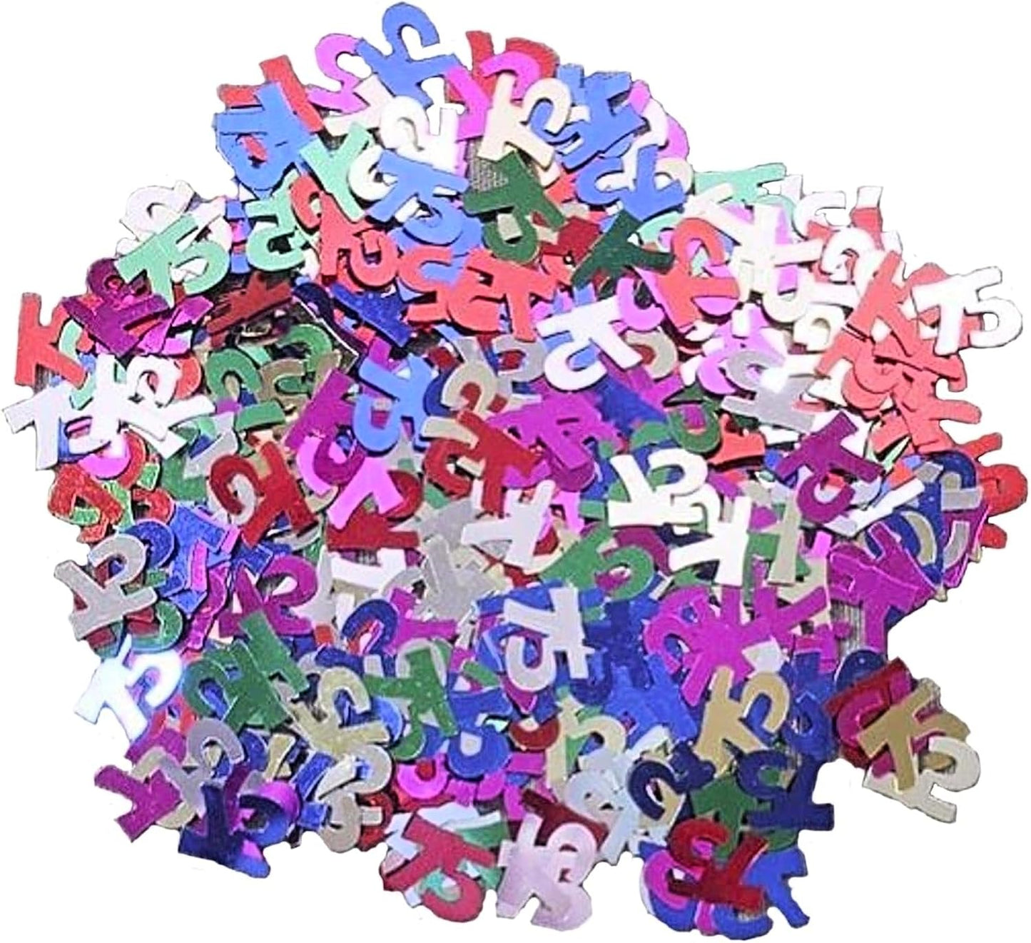 Party Favors Plus 75th Birthday Metallic Multicolor Confetti Number 75 Shapes 2 Oz