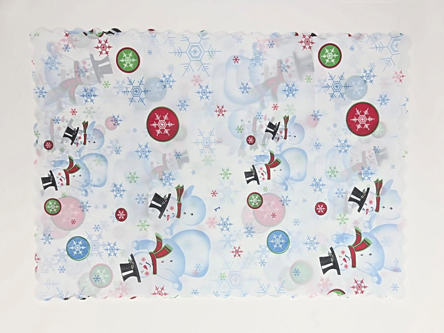 Party Favors Plus White Blue Plastic Winter Placemat 14x10 Inch Set of 24