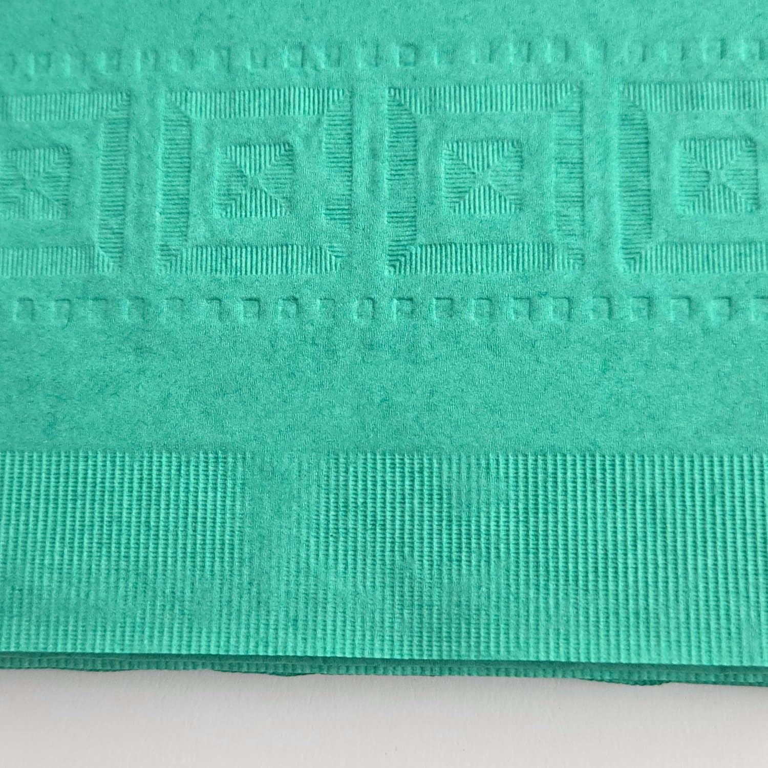 Party Favors Plus Teal Plastic-Lined 2 Ply Tissue Tablecloth 2-Ply 54x108 Inch Pack of 2