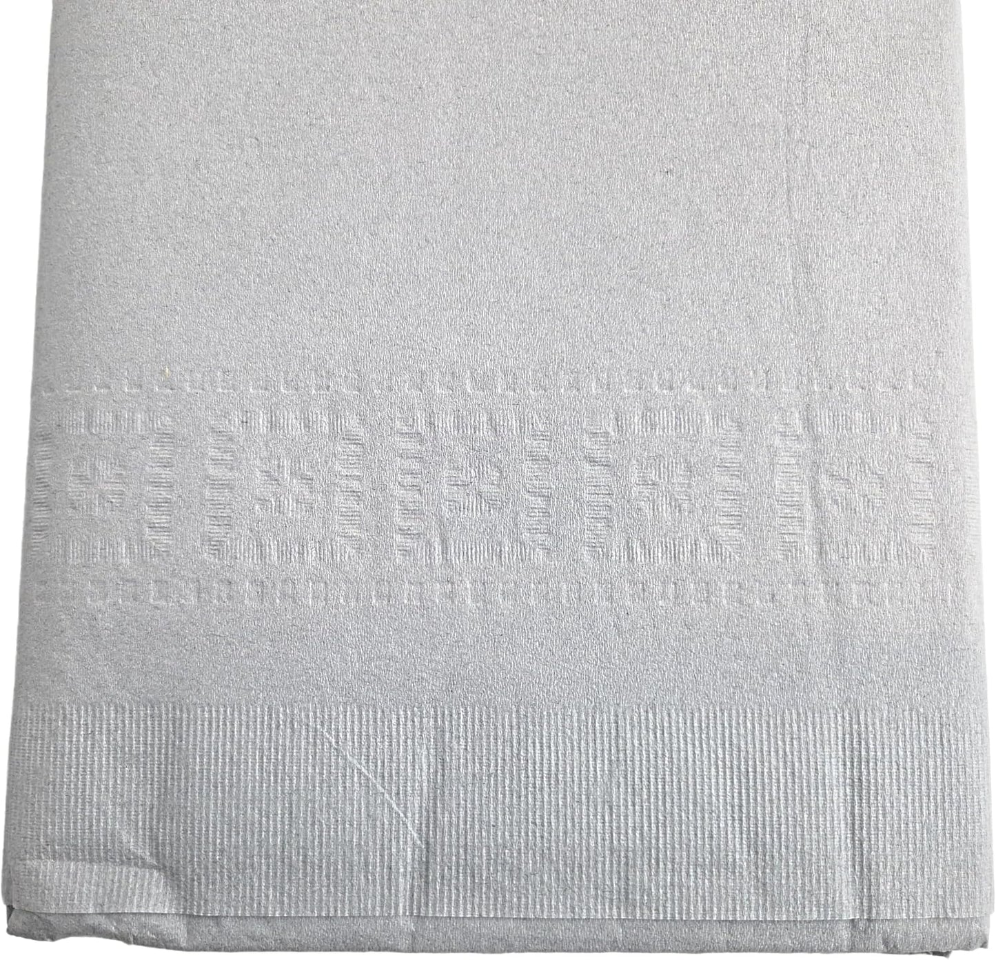 Party Favors Plus Disposable Tablecloth Silver 54x108 Inch 2-Ply Tissue Plastic Lining Rectangular Pack of 2