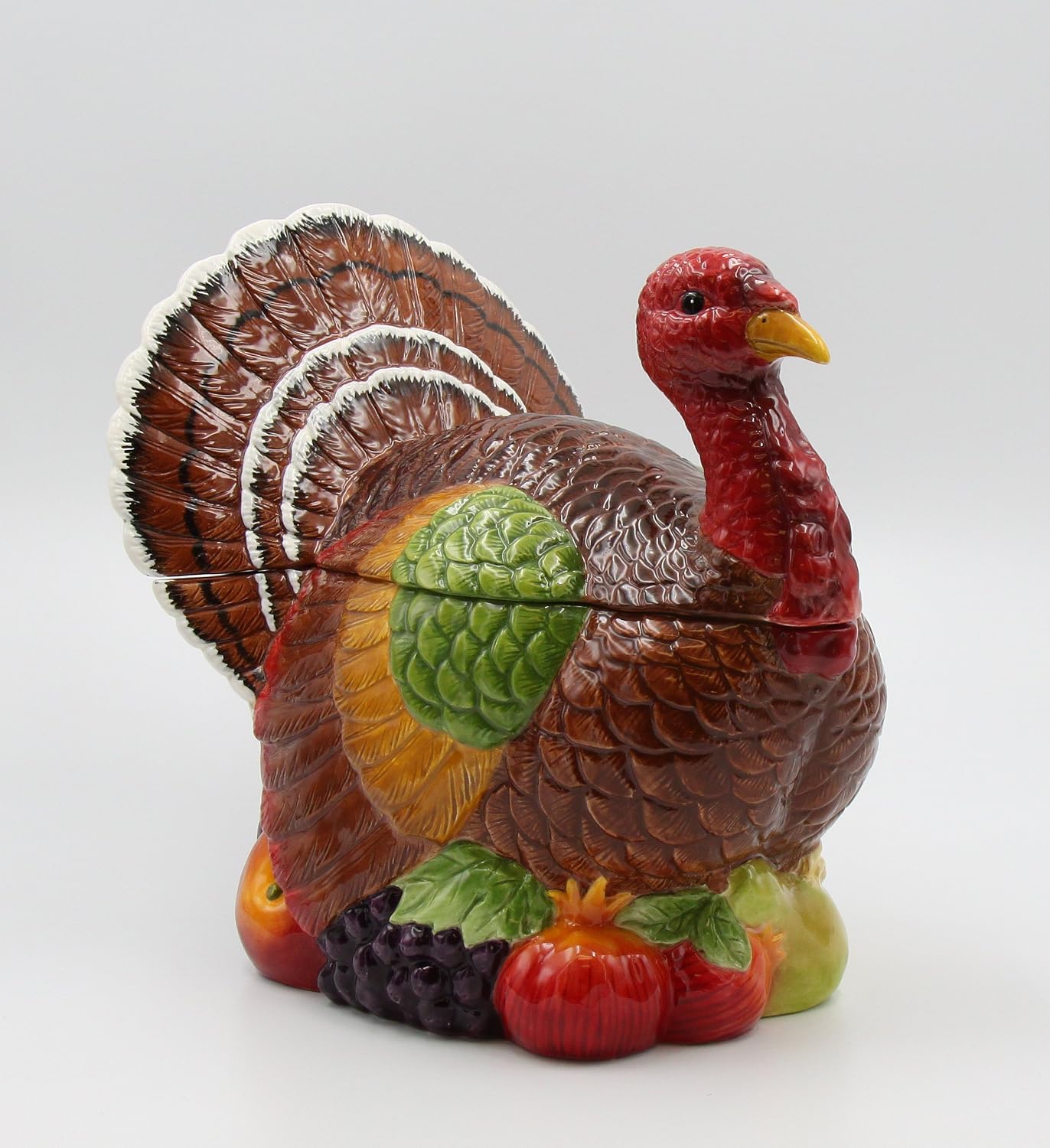 Cosmos Gifts Turkey Design Ceramic Cookie Jar 10-3/8" H