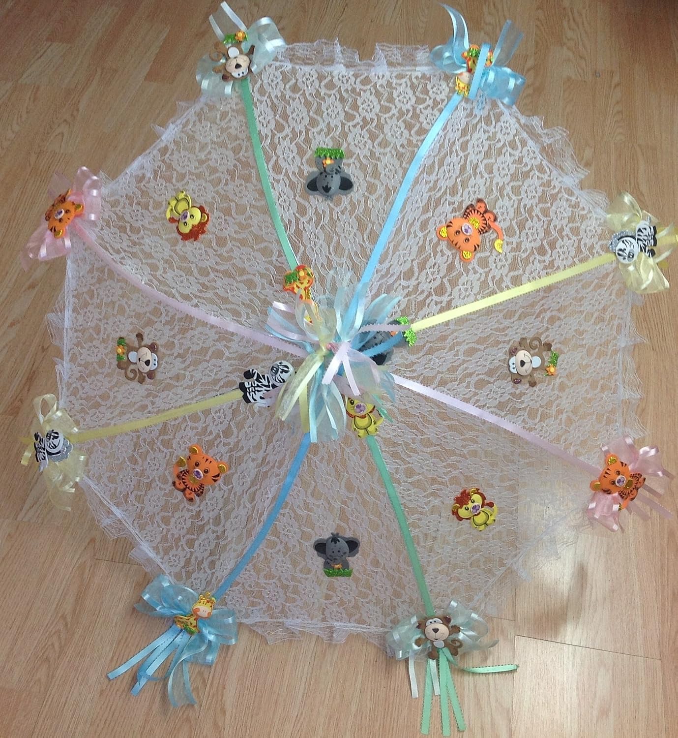 Party Favors Plus White Lace Umbrella Parasol 36 Inches