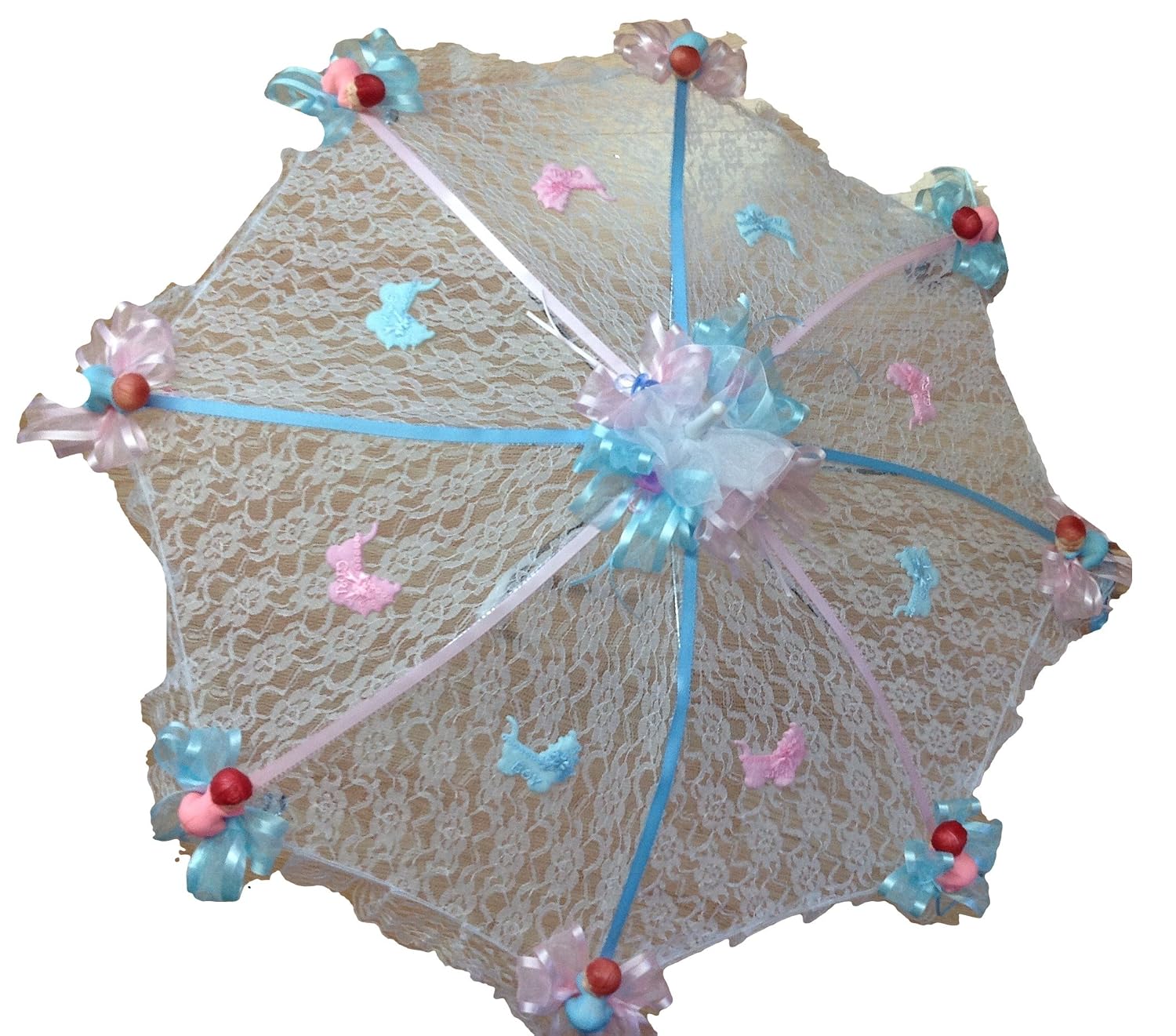 Party Favors Plus White Lace Umbrella Parasol 36 Inches